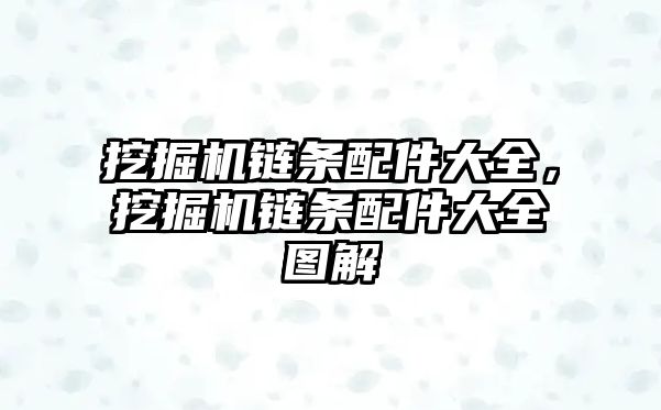 挖掘機鏈條配件大全，挖掘機鏈條配件大全圖解