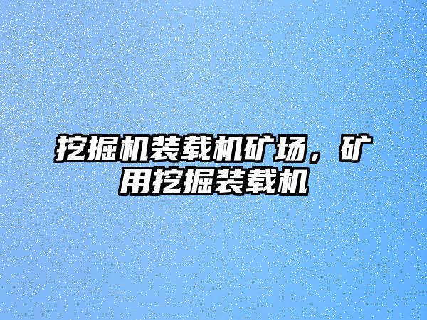 挖掘機(jī)裝載機(jī)礦場(chǎng)，礦用挖掘裝載機(jī)