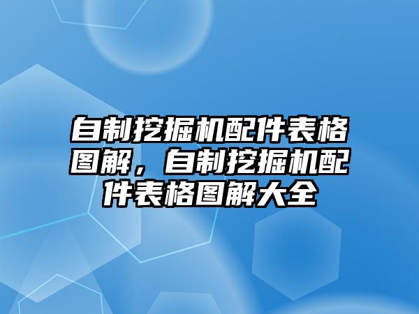 自制挖掘機(jī)配件表格圖解，自制挖掘機(jī)配件表格圖解大全