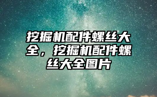 挖掘機配件螺絲大全，挖掘機配件螺絲大全圖片