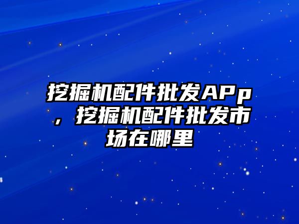 挖掘機配件批發(fā)APp，挖掘機配件批發(fā)市場在哪里