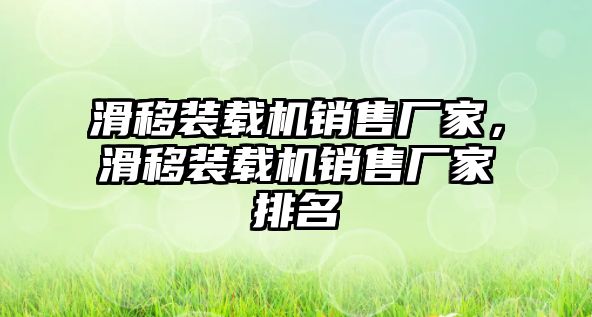 滑移裝載機(jī)銷售廠家，滑移裝載機(jī)銷售廠家排名