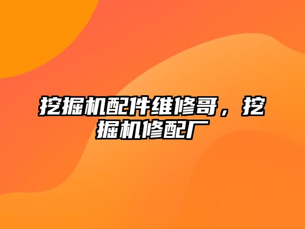 挖掘機配件維修哥，挖掘機修配廠