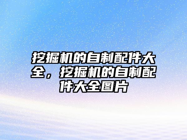 挖掘機的自制配件大全，挖掘機的自制配件大全圖片