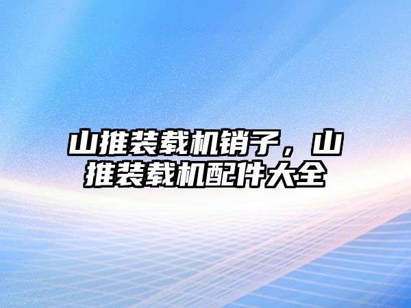 山推裝載機銷子，山推裝載機配件大全