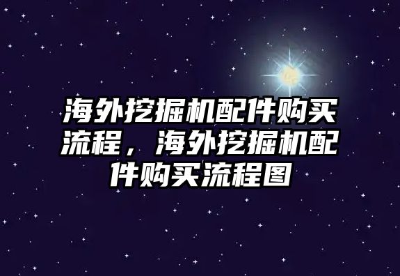 海外挖掘機配件購買流程，海外挖掘機配件購買流程圖