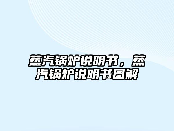 蒸汽鍋爐說明書，蒸汽鍋爐說明書圖解