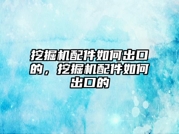 挖掘機(jī)配件如何出口的，挖掘機(jī)配件如何出口的