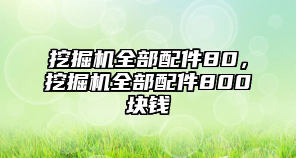 挖掘機(jī)全部配件80，挖掘機(jī)全部配件800塊錢