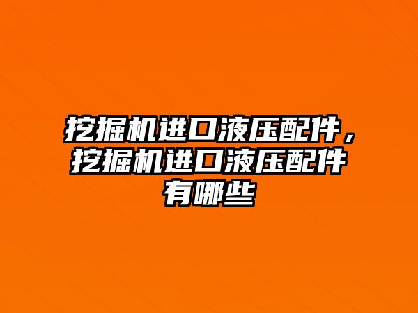 挖掘機進口液壓配件，挖掘機進口液壓配件有哪些