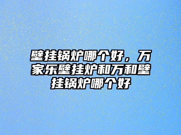 壁掛鍋爐哪個好，萬家樂壁掛爐和萬和壁掛鍋爐哪個好