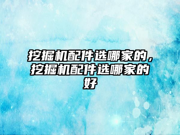 挖掘機(jī)配件選哪家的，挖掘機(jī)配件選哪家的好