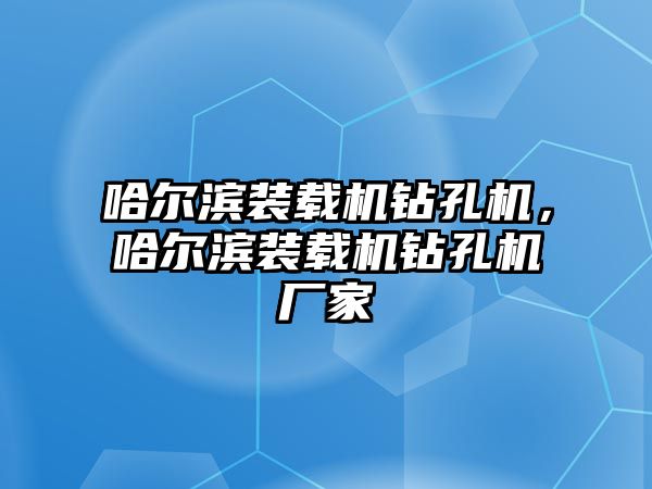 哈爾濱裝載機(jī)鉆孔機(jī)，哈爾濱裝載機(jī)鉆孔機(jī)廠家