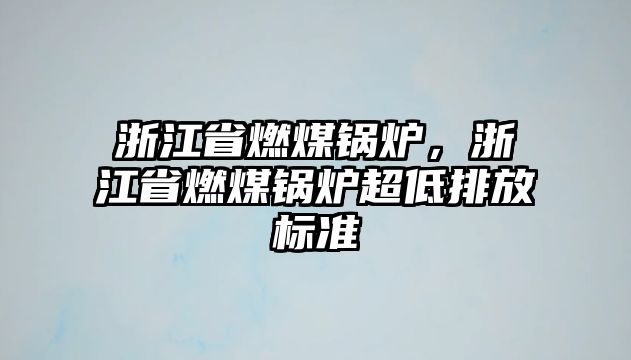 浙江省燃煤鍋爐，浙江省燃煤鍋爐超低排放標(biāo)準(zhǔn)