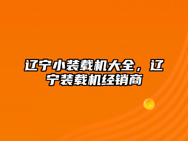 遼寧小裝載機大全，遼寧裝載機經(jīng)銷商