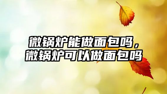 微鍋爐能做面包嗎，微鍋爐可以做面包嗎