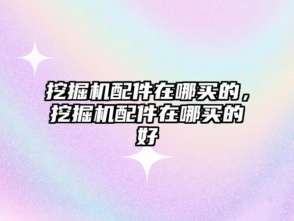 挖掘機配件在哪買的，挖掘機配件在哪買的好