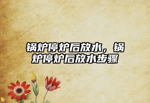 鍋爐停爐后放水，鍋爐停爐后放水步驟