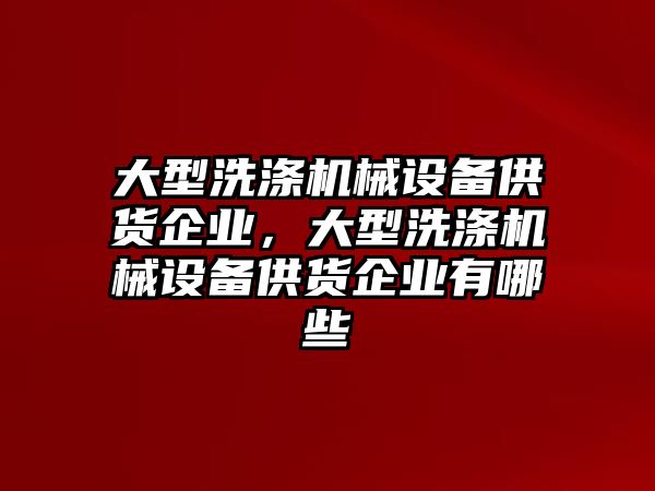 大型洗滌機(jī)械設(shè)備供貨企業(yè)，大型洗滌機(jī)械設(shè)備供貨企業(yè)有哪些