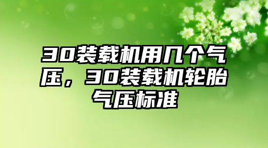 30裝載機(jī)用幾個氣壓，30裝載機(jī)輪胎氣壓標(biāo)準(zhǔn)