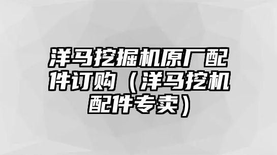 洋馬挖掘機(jī)原廠(chǎng)配件訂購(gòu)（洋馬挖機(jī)配件專(zhuān)賣(mài)）