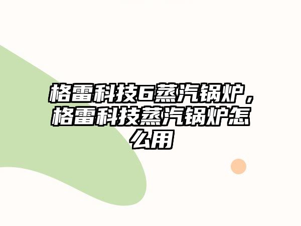 格雷科技6蒸汽鍋爐，格雷科技蒸汽鍋爐怎么用