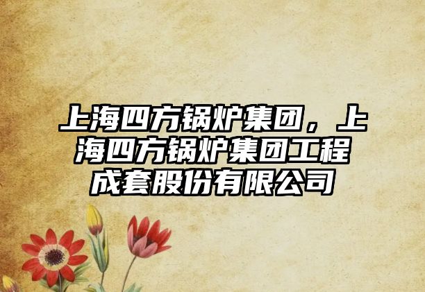 上海四方鍋爐集團(tuán)，上海四方鍋爐集團(tuán)工程成套股份有限公司