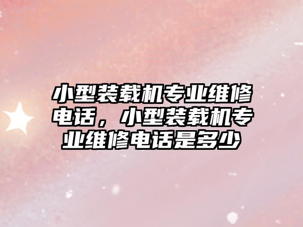 小型裝載機專業(yè)維修電話，小型裝載機專業(yè)維修電話是多少