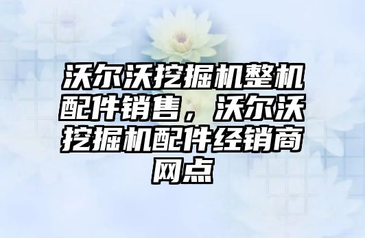 沃爾沃挖掘機整機配件銷售，沃爾沃挖掘機配件經(jīng)銷商網(wǎng)點