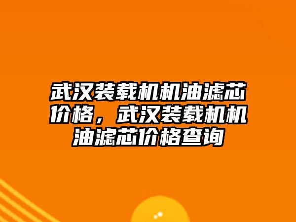 武漢裝載機(jī)機(jī)油濾芯價(jià)格，武漢裝載機(jī)機(jī)油濾芯價(jià)格查詢