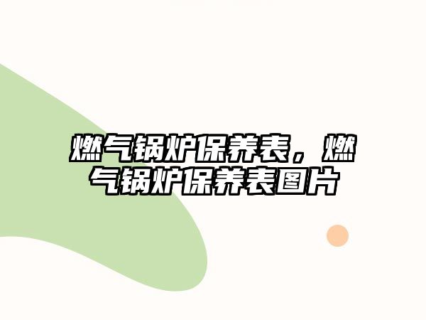 燃?xì)忮仩t保養(yǎng)表，燃?xì)忮仩t保養(yǎng)表圖片