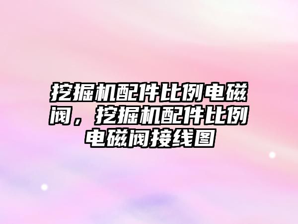 挖掘機配件比例電磁閥，挖掘機配件比例電磁閥接線圖