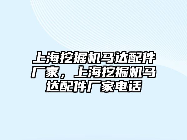 上海挖掘機馬達配件廠家，上海挖掘機馬達配件廠家電話