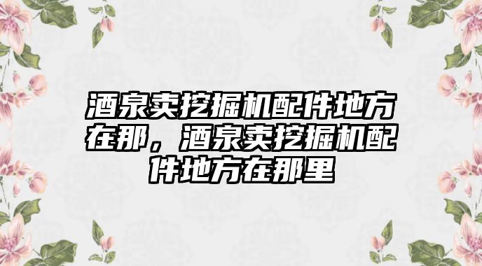 酒泉賣挖掘機(jī)配件地方在那，酒泉賣挖掘機(jī)配件地方在那里