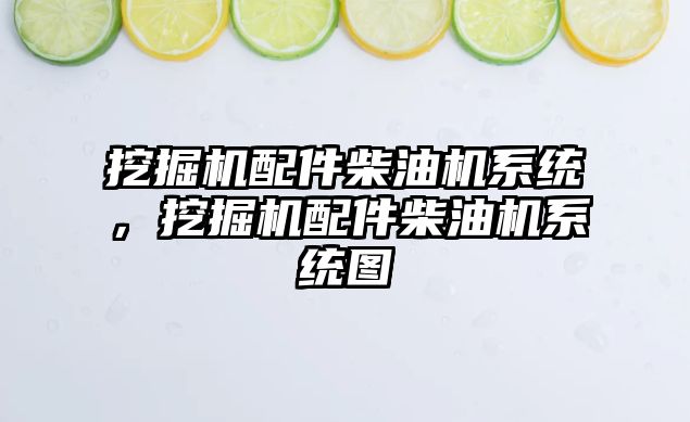 挖掘機配件柴油機系統(tǒng)，挖掘機配件柴油機系統(tǒng)圖