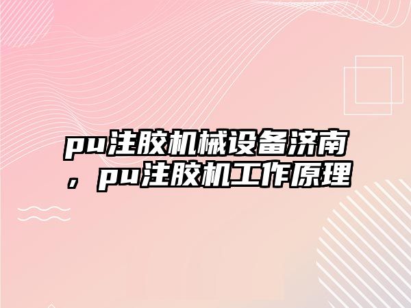 pu注膠機(jī)械設(shè)備濟(jì)南，pu注膠機(jī)工作原理