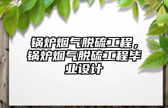 鍋爐煙氣脫硫工程，鍋爐煙氣脫硫工程畢業(yè)設(shè)計(jì)