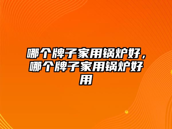 哪個牌子家用鍋爐好，哪個牌子家用鍋爐好用