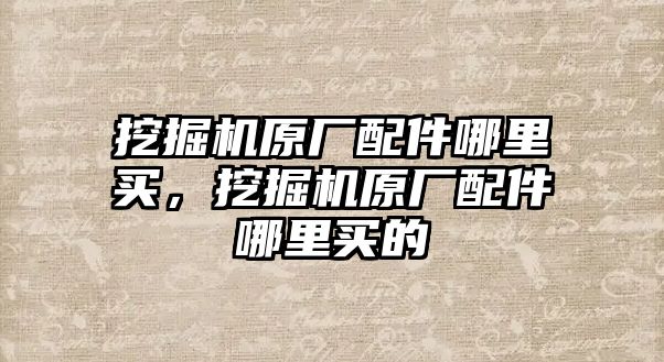 挖掘機(jī)原廠配件哪里買，挖掘機(jī)原廠配件哪里買的