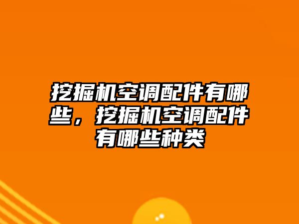 挖掘機(jī)空調(diào)配件有哪些，挖掘機(jī)空調(diào)配件有哪些種類