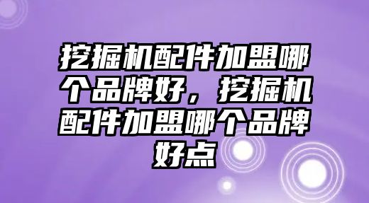 挖掘機(jī)配件加盟哪個品牌好，挖掘機(jī)配件加盟哪個品牌好點(diǎn)