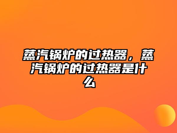 蒸汽鍋爐的過熱器，蒸汽鍋爐的過熱器是什么