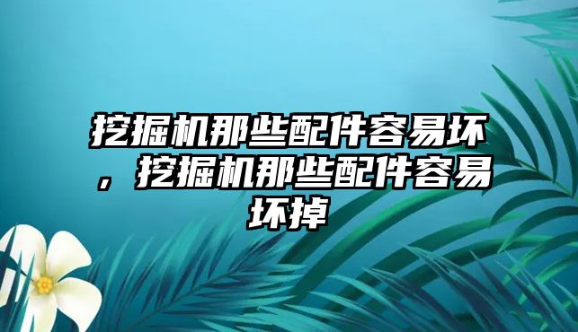 挖掘機那些配件容易壞，挖掘機那些配件容易壞掉