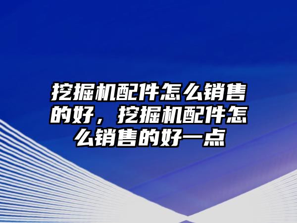 挖掘機配件怎么銷售的好，挖掘機配件怎么銷售的好一點