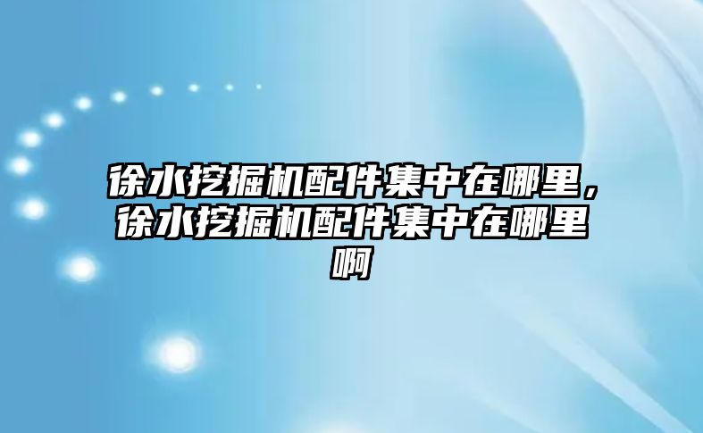 徐水挖掘機配件集中在哪里，徐水挖掘機配件集中在哪里啊