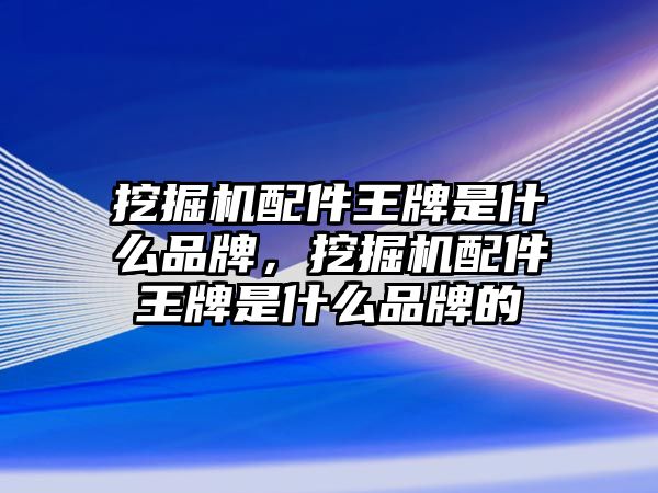 挖掘機(jī)配件王牌是什么品牌，挖掘機(jī)配件王牌是什么品牌的