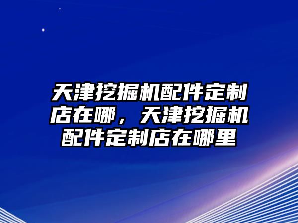 天津挖掘機配件定制店在哪，天津挖掘機配件定制店在哪里