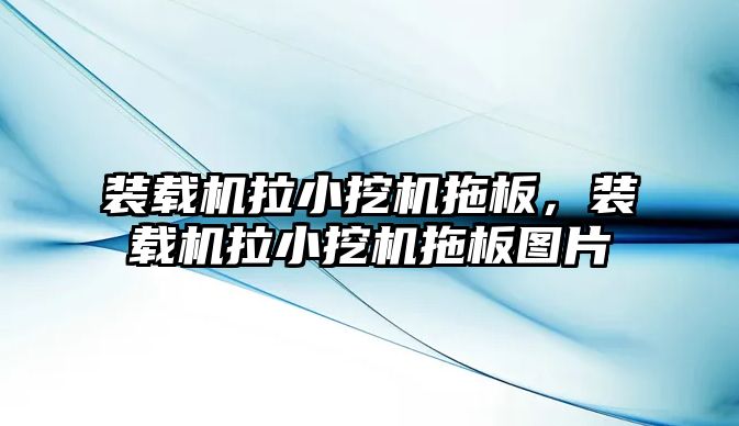 裝載機(jī)拉小挖機(jī)拖板，裝載機(jī)拉小挖機(jī)拖板圖片