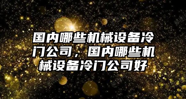 國內(nèi)哪些機械設備冷門公司，國內(nèi)哪些機械設備冷門公司好