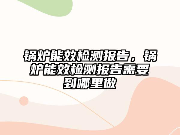 鍋爐能效檢測(cè)報(bào)告，鍋爐能效檢測(cè)報(bào)告需要到哪里做